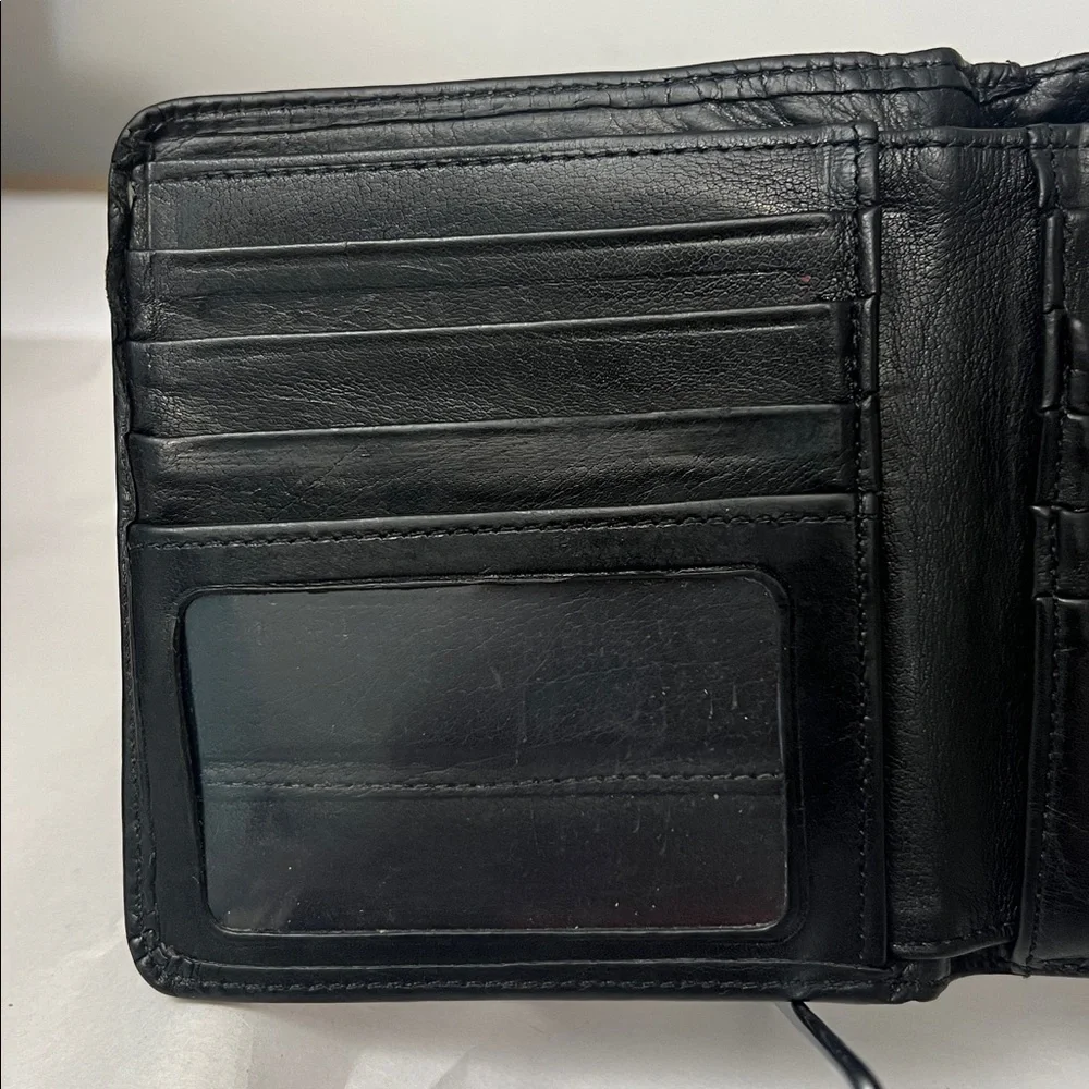 Vintage Coach Black Leather Wallet kisslock - Picture 11 of 17